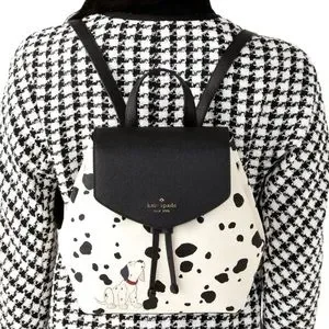 Kate Spade Dalmatian Print Backpack in Black and Cream The New Kate Spade x Disney Collection Dropped & Prices  main image 3